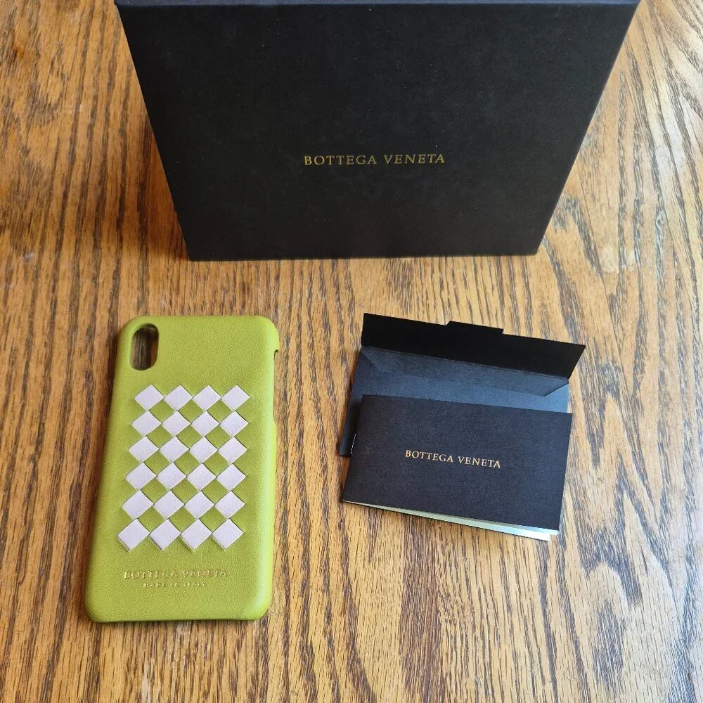NIB Bottega Veneta Intrecciato Leather iPhone X Case in Chamomile Holiday Gifts